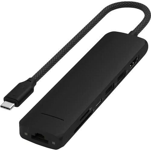 7-In-1 Slim Usb-C Multiport Expansion Dock, Portable Travel Docking Hub With Ethernet, 4K Hdmi, Power Delivery, Dual Usb-A And Dual Memory Card Slots